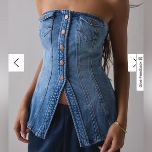 Wrangler Denim Bustier Strapless Corset Top NWT Urban Outfitters large